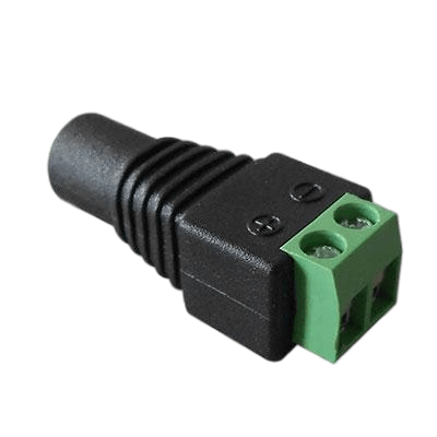 Jack alimentación hembra a terminal para tornillos DCJACK+T-F